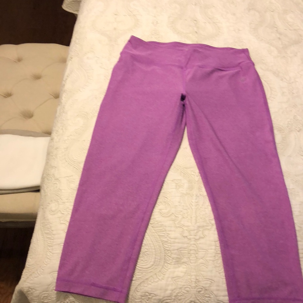 *Purple Capri Length Workout Pants